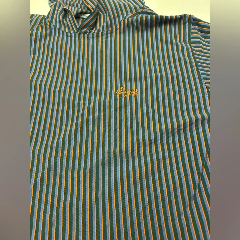 Guess Blue and White Striped Hoodie - Picture 3 of 13